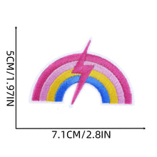 Load image into Gallery viewer, Pink Cartoon Letter Embroidery Iron On Patches Thermoadhesive Diy Sew Stickers For Clothing Accessories Jacket Decoration
