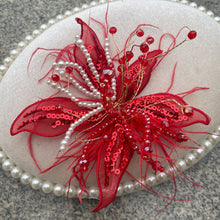 Load image into Gallery viewer, Ethereal Feather Pearl 3D Organza Flower Patch Twisted Wire Lace Studded Handmade Patch For Clothes Accessories Diy Decoration
