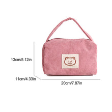 Load image into Gallery viewer, Cute Bear Women Cosmetic Bag Summer Fashion Large Capacity Soft Comfortable Handbag With Handle
