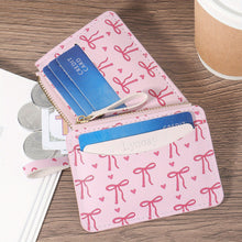 Load image into Gallery viewer, Fashion PVC Credit Card Holder Slim Small Card Case Roomy Cute Bow Lightweight Coin Purse Wallet For Women Girls
