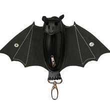 Load image into Gallery viewer, Bat Coin Purse Foldable Wings Zippered Pouch Gothic Keychain Wallet Storage Bag For Women Men Shopping Travel Outdoor
