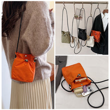 Load image into Gallery viewer, Nylon Canvas Soft Mini Crossbody Bag Multifunctional Square Shoulder Bag Lightweight Simple Phone Wallet Messenger Purse Handbag
