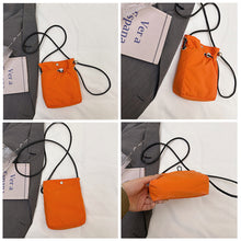 Load image into Gallery viewer, Nylon Canvas Soft Mini Crossbody Bag Multifunctional Square Shoulder Bag Lightweight Simple Phone Wallet Messenger Purse Handbag
