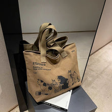 Load image into Gallery viewer, Cute Cat Women Canvas Tote Bag Large Capacity Durable Classic Shoulder Bag Handbag For Work Office Daily Shopping
