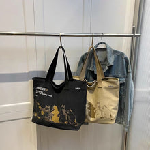 Load image into Gallery viewer, Cute Cat Women Canvas Tote Bag Large Capacity Durable Classic Shoulder Bag Handbag For Work Office Daily Shopping
