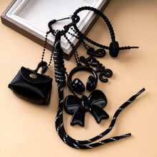 Load image into Gallery viewer, Braided Rope Keychain Mini Bow Bag Charm Handmade Pendant Car Key Ring Mobile Phone Decoration For Women
