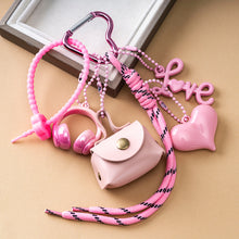 Load image into Gallery viewer, Braided Rope Keychain Mini Bow Bag Charm Handmade Pendant Car Key Ring Mobile Phone Decoration For Women
