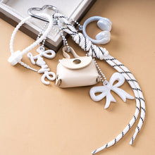 Load image into Gallery viewer, Braided Rope Keychain Mini Bow Bag Charm Handmade Pendant Car Key Ring Mobile Phone Decoration For Women
