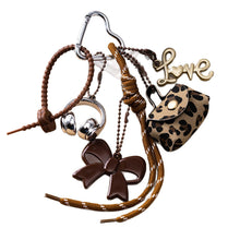 Load image into Gallery viewer, Braided Rope Keychain Mini Bow Bag Charm Handmade Pendant Car Key Ring Mobile Phone Decoration For Women
