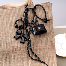 Load image into Gallery viewer, Braided Rope Keychain Mini Bow Bag Charm Handmade Pendant Car Key Ring Mobile Phone Decoration For Women
