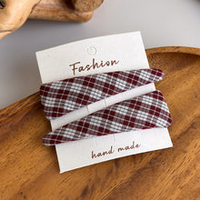 Load image into Gallery viewer, Elegant Sweet Plaid Triangle Hair Clip Simple Side BB Clip Versatile Bangs Hair Accessories For Women
