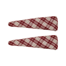 Load image into Gallery viewer, Elegant Sweet Plaid Triangle Hair Clip Simple Side BB Clip Versatile Bangs Hair Accessories For Women
