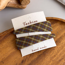 Load image into Gallery viewer, Elegant Sweet Plaid Triangle Hair Clip Simple Side BB Clip Versatile Bangs Hair Accessories For Women
