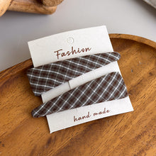 Load image into Gallery viewer, Elegant Sweet Plaid Triangle Hair Clip Simple Side BB Clip Versatile Bangs Hair Accessories For Women
