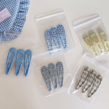 Load image into Gallery viewer, British Style Plaid Polka Dot Water Drop BB Hair Clip Hairpin Set Broken Hair Bangs Accessories For Girls Women

