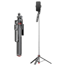 Load image into Gallery viewer, Floor-Standing Collapsible Tripod Handheld Selfie Stick 360° Rotating Gimbal Anti-Shake Phone Holder For Live Streaming
