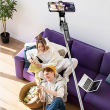 Load image into Gallery viewer, Floor-Standing Collapsible Tripod Handheld Selfie Stick 360° Rotating Gimbal Anti-Shake Phone Holder For Live Streaming
