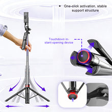 Load image into Gallery viewer, Floor-Standing Collapsible Tripod Handheld Selfie Stick 360° Rotating Gimbal Anti-Shake Phone Holder For Live Streaming
