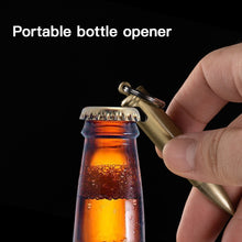 Load image into Gallery viewer, Portable Metal Refillable Kerosene Lighter with Bottle Opener Slide Ignition Windproof Reusable Match Lighter for Camping Outdoor Survival Tool
