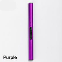 Load image into Gallery viewer, USB Rechargeable Lighter Electric Ignition Flameless Lighter with LED Battery Display Safety Lighter for Camping BBQ Kitchen Candle
