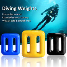 Load image into Gallery viewer, 1PC 0.5KG/1KG Professional Diving Lead Weight Rubber Coated Quick Release Buckle Weight Belt Accessories
