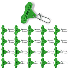 Load image into Gallery viewer, 10PCS Stainless Steel Heavy Duty Lead Weight Swivel with Double Safety Snap Weight Clip for Catfish Rig / Braided Line Lure Triangle Plastic Snap
