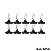 Load image into Gallery viewer, 10PCS Stainless Steel Heavy Duty Lead Weight Swivel with Double Safety Snap Weight Clip for Catfish Rig / Braided Line Lure Triangle Plastic Snap
