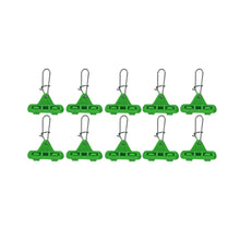 Load image into Gallery viewer, 10PCS Stainless Steel Heavy Duty Lead Weight Swivel with Double Safety Snap Weight Clip for Catfish Rig / Braided Line Lure Triangle Plastic Snap
