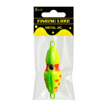 Load image into Gallery viewer, 40G/60G Gourd Shape Fast Sinking Jig Low Resistance Long Cast Bionic Peanut Squid Glow in Dark Lure Sea Boat Fishing Jigging Bait
