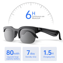 Load image into Gallery viewer, XG90 Bluetooth Glasses with TF Card Slot Music Calls AI Translation Headphone Stereo Long Battery Life Outdoor Cycling Sunglasses (Memory Card Not Included)
