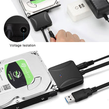 Load image into Gallery viewer, 2.5"/3.5" SATA to USB 3.0 Hard Drive Data Cable SSD Hard Drive Adapter Cord High-Speed Transfer Easy Drive Cable for Laptop Notebook
