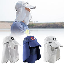 Load image into Gallery viewer, Multi-functional Baseball Cap with Removable Neck Flap and Face Mask Quick Dry Foldable Sun Hat Mosquito Repellent Sun Protection for Outdoor Fishing
