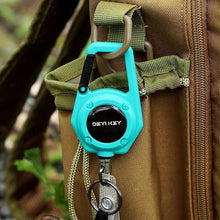 Load image into Gallery viewer, Retractable Key Holder with Hook High-elasticity Anti-loss Easy Pull for Outdoor Hiking Camping and Fishing

