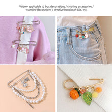 Load image into Gallery viewer, 10Pcs Metal Heavy Duty Safety Pins Brooch Pin 3 Loops Clothing Accessories DIY Crafts Jewelry Making Sewing Crochet Decoration Parts
