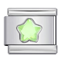 Load image into Gallery viewer, Colorful Five-Pointed Star Personalized Diy Stainless Steel Charm Bracelet 9mm Fashion Jewelry Accessories Supplies
