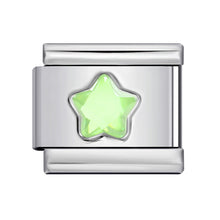 Load image into Gallery viewer, Colorful Five-Pointed Star Personalized Diy Stainless Steel Charm Bracelet 9mm Fashion Jewelry Accessories Supplies
