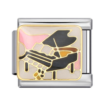 Load image into Gallery viewer, Personalized Diy Stainless Steel Charm Bracelet 9mm Music Guitar Piano Beads Fashion Jewelry Accessories
