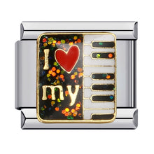 Load image into Gallery viewer, Personalized Diy Stainless Steel Charm Bracelet 9mm Music Guitar Piano Beads Fashion Jewelry Accessories
