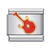 Load image into Gallery viewer, Personalized Diy Stainless Steel Charm Bracelet 9mm Music Guitar Piano Beads Fashion Jewelry Accessories
