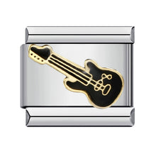 Load image into Gallery viewer, Personalized Diy Stainless Steel Charm Bracelet 9mm Music Guitar Piano Beads Fashion Jewelry Accessories
