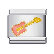 Load image into Gallery viewer, Personalized Diy Stainless Steel Charm Bracelet 9mm Music Guitar Piano Beads Fashion Jewelry Accessories
