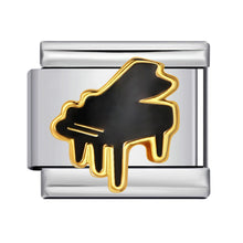 Load image into Gallery viewer, Personalized Diy Stainless Steel Charm Bracelet 9mm Music Guitar Piano Beads Fashion Jewelry Accessories
