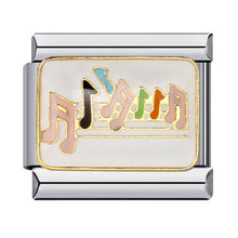 Load image into Gallery viewer, Personalized Diy Stainless Steel Charm Bracelet 9mm Music Guitar Piano Beads Fashion Jewelry Accessories
