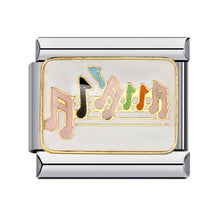 Load image into Gallery viewer, Personalized Diy Stainless Steel Charm Bracelet 9mm Music Guitar Piano Beads Fashion Jewelry Accessories
