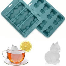 Load image into Gallery viewer, 3D Cat Silicone Ice Cube Mold Food Grade Cute Diy Ice Maker For Whiskey Cocktail Cold Drink Bar Drinking Accessories
