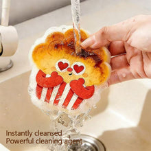 Load image into Gallery viewer, Cute Hot Dogs Cookies Design Cartoon Pulp Cotton Cleaning Sponge Bleach Cloth Dish Sponge Kitchen Rags Tools
