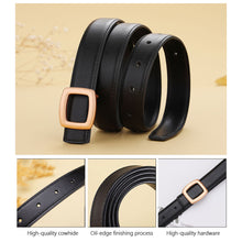 Load image into Gallery viewer, Women Genuine Leather Belt Simple Elegant Style Versatile Black Jeans Belt Daily Fashion Accessories
