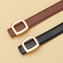 Load image into Gallery viewer, Women Genuine Leather Belt Simple Elegant Style Versatile Black Jeans Belt Daily Fashion Accessories

