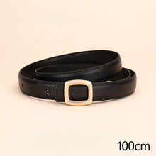 Load image into Gallery viewer, Women Genuine Leather Belt Simple Elegant Style Versatile Black Jeans Belt Daily Fashion Accessories
