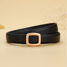 Load image into Gallery viewer, Women Genuine Leather Belt Simple Elegant Style Versatile Black Jeans Belt Daily Fashion Accessories
